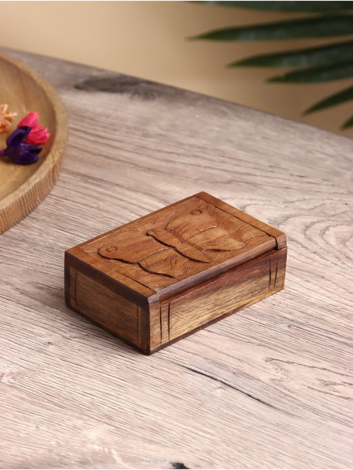 Шкатулка резная «Бабочка», 11×7×3.5 см, дерево соно