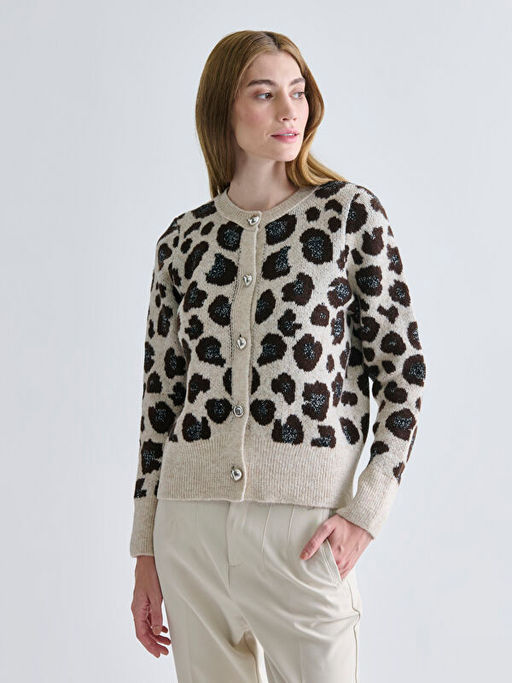 Bisiklet Yaka Desenli Kad?n Triko H?rka