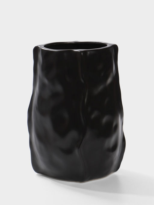 Ваза настольная керамика "Габино" 18,5х12 см, чёрный