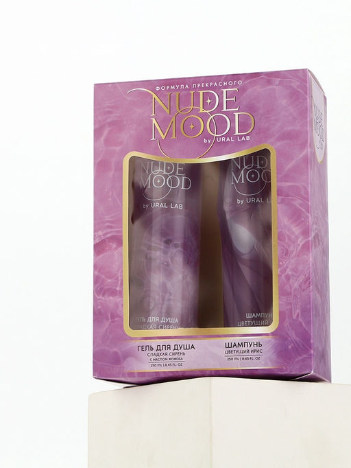 Подарочный набор NUDE MOOD, гель для душа и шампунь для волос, 2?250 мл, аромат ириса и сирени, URAL LAB фото 11