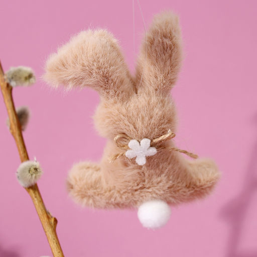 Мягкая игрушка Зайчик на подвесе, 11 см, цвет МИКС - Simaland фото 5