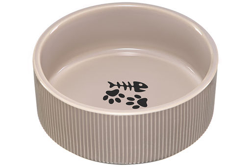 Миска для домашних питомцев 300 мл 12,5*12,5*6 см, с бамбуковой подставкой, серая - Elan gallery фото 7