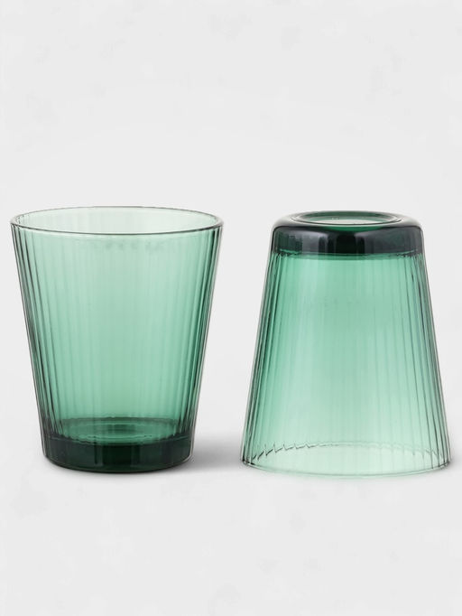 Набор посуды Вино Верде, 5 предметов: 2 стакана 330 мл, 2 тарелки 280 мл, салатник 1.6 л, стекло, зелёные - Simaland фото 2