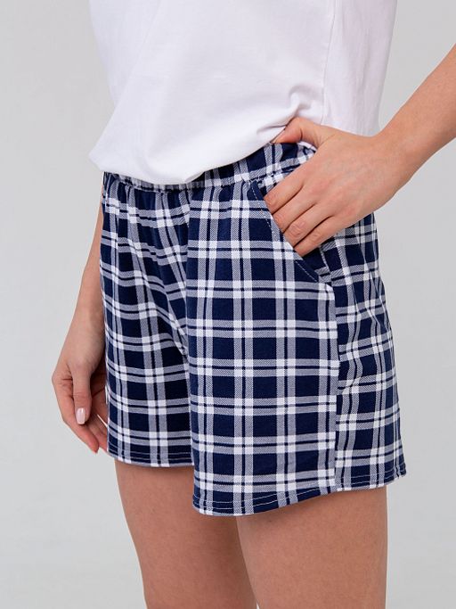РАСПРОДАЖА Шорты жен._Ш134/клетка синий - Ihomelux фото 3