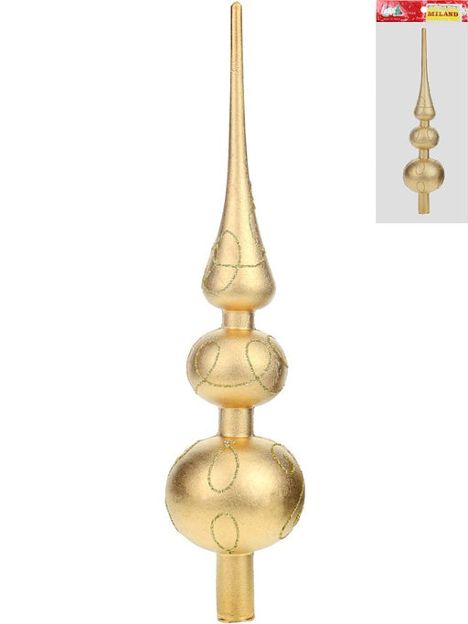 Наконечник на елку 29см (НУ-0480) золотой