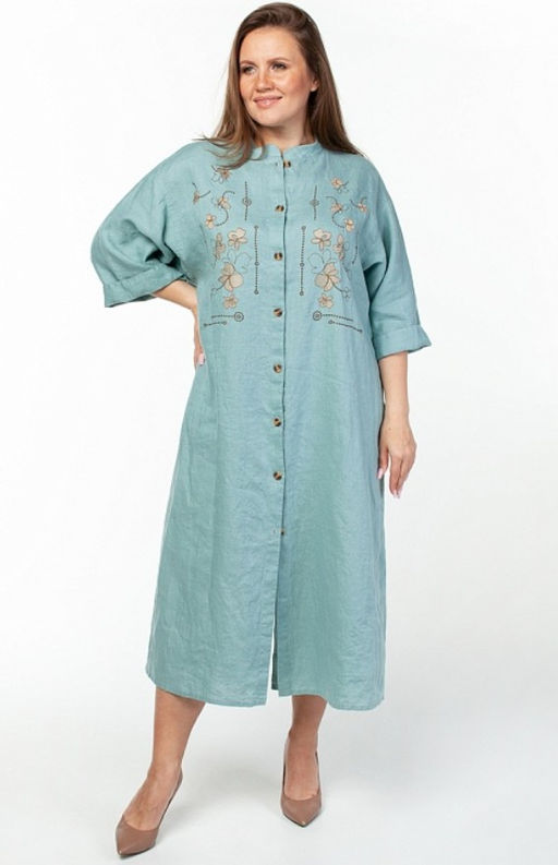 Умягченный лен 100% платье