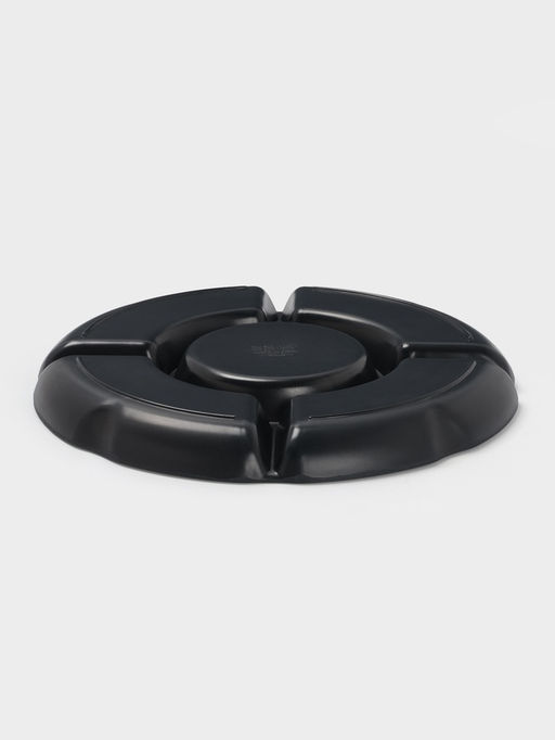 Менажница «Чёрный Восток», 5 секций, пластик, 25×2.5 см, диаметр центра 11 см, чёрная