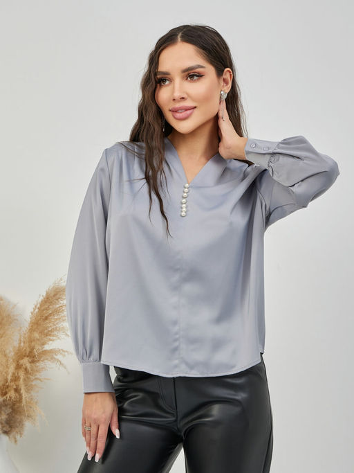 Блузка Пэги (серый) - Nadi bordo фото 4