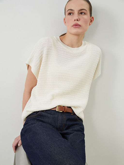 Bisiklet Yaka Kad?n Triko Kazak