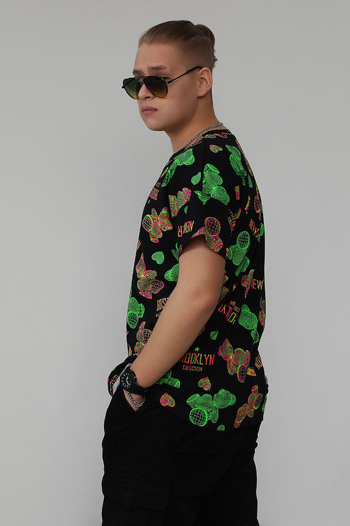 Футболка Berchelli 88061 из хлопка оверсайз  фото 5