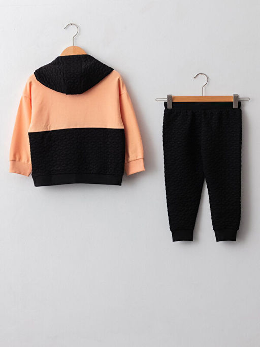 Kap??onlu Uzun Kol Bask?l? Erkek Bebek Sweatshirt ve Jogger Pantolon 2li - Waikiki фото 2