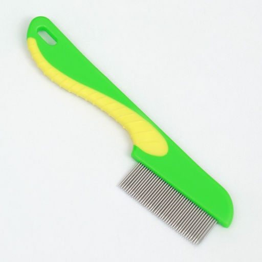 Набор расчесок для животных, с длинными и короткими зубьями, зелёный - Пижон фото 2