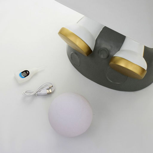 Лампа настольная «Космик», светодиодная, 3Д, ночник, USB, серая, 35×25×47 см