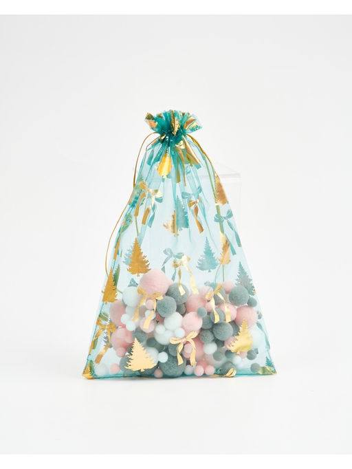 Цена за 19 шт. Мешочек подарочный органза «Новогоднее настроение», 20×30 см