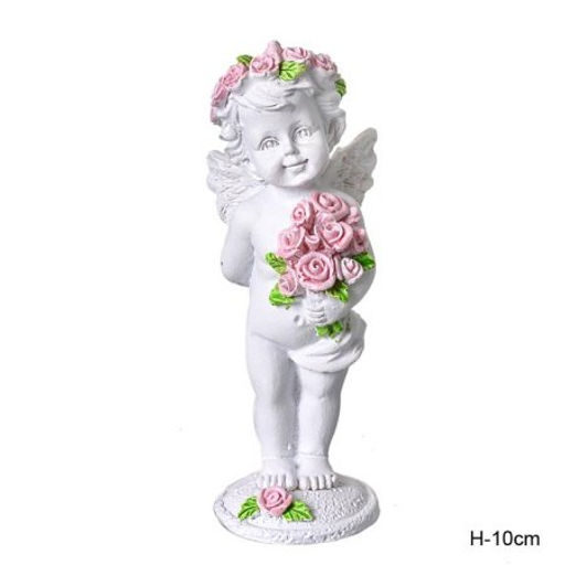 Фигурка Ангел с розами 10 см / L1845 /уп 4/480/мягкая упаковка - Галеонтрейд фото 2