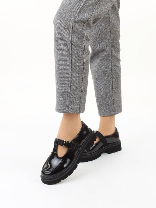 06-DLG06-2 BLACK Туфли женские (натуральная кожа)