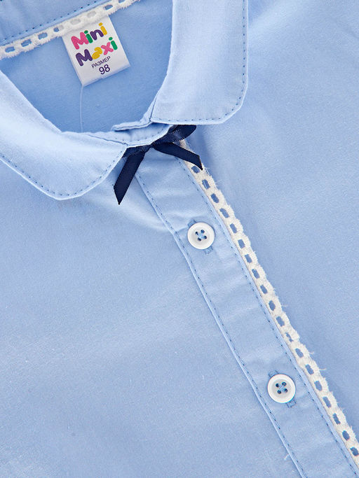 Рубашка для девочки UD 4872 голубой - Mini maxi фото 3
