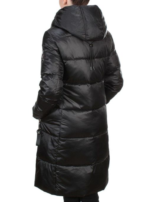 9110 BLACK Пальто зимнее женское FLOWERROVE (200 гр. холлофайбера) - Fashion фото 4