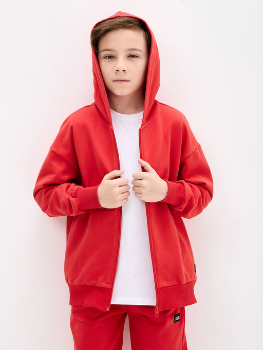 Красная толстовка для девочки - Kogankids фото 18