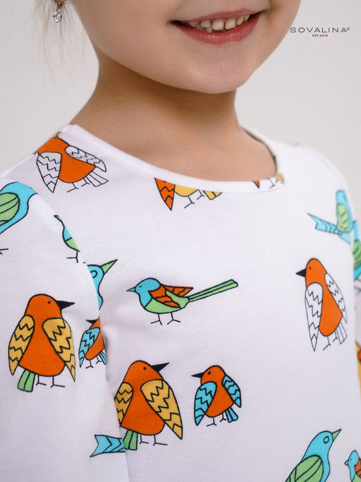 Платье Моана птички на белом - Sovalina фото 15