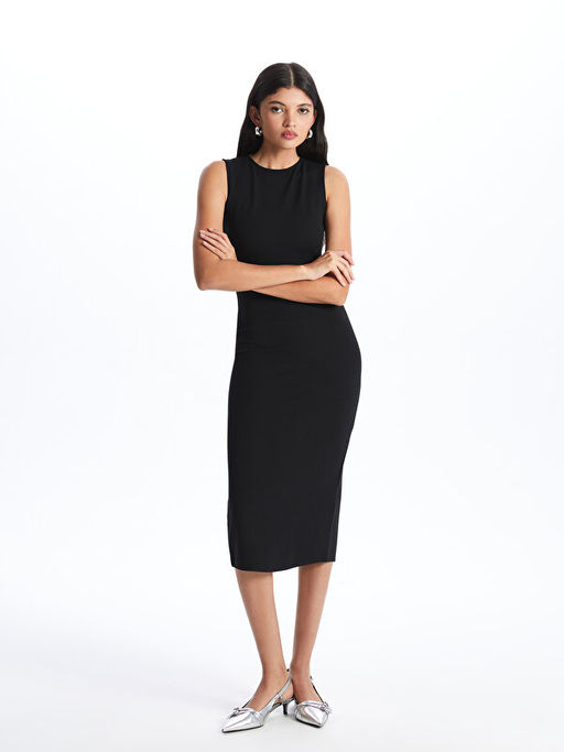 Bisiklet Yaka Kad?n Bodycon Elbise