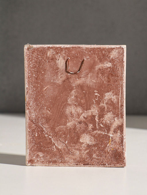 Икона  Георгий победоносец, с подвесом, 12?10?2 см, гипс, роспись