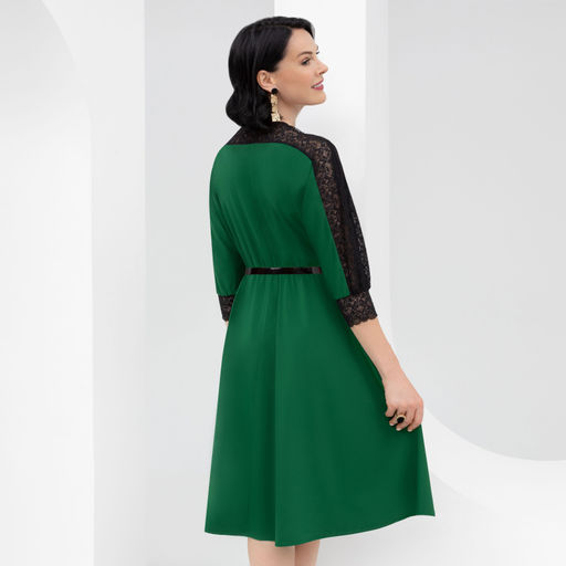 Платье Парижский десерт (изумруд с ремешком) - Charutti фото 4