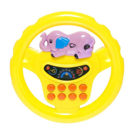 Руль музыкальный «Едем в зоопарк», световые и звуковые эффекты, работает от батареек, МИКС