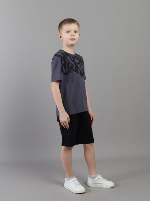 CRB wear / CSJB 64120-48K Футболка для мальчика,темно-серый/Ex.Cherubino  фото 2