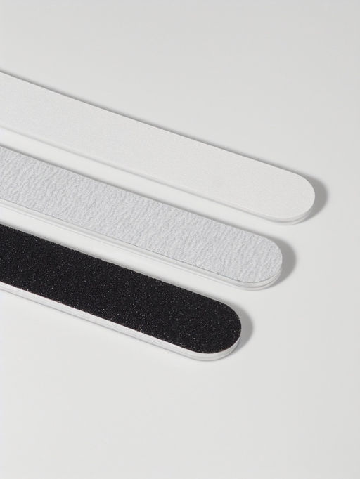 Цена за 2 шт. Набор пилок для ногтей, прямых, 100/180, 180/200, 200/240 грит, 18 см, 3 шт.