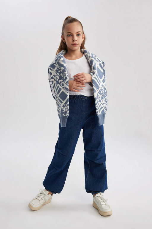 Брюки для бега с парашютом для девочек - Defacto фото 7