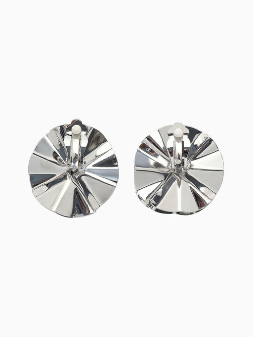 Серьги клипсы для ушей QF «Тренд. Объёмный цветок», цвет серебро