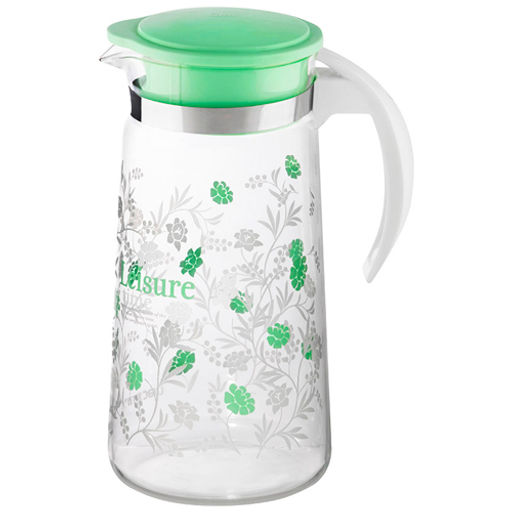 Кувшин 1,4 л La Caffetteria, из термост. стекла с крышк/ручкой из цветного РР арт.910142 /MALLONY/
