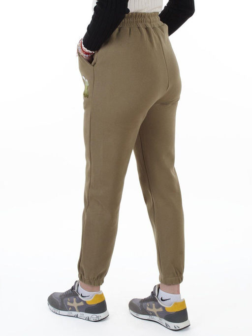 MD54 KHAKI Брюки спортивные утепленные женские (85% хлопок, 10% полиэстер, 5% спандекс)