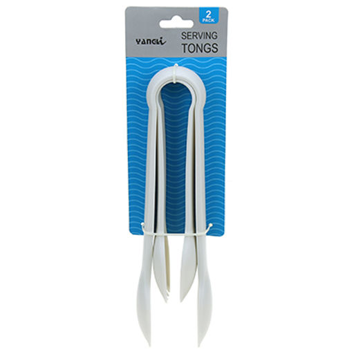 Щипцы кулинарные пластмассовые, набор 2 штуки: 20х3,5х4см; 25х3,5х5см, цвета микс (Китай) - Домашняя мода фото 5