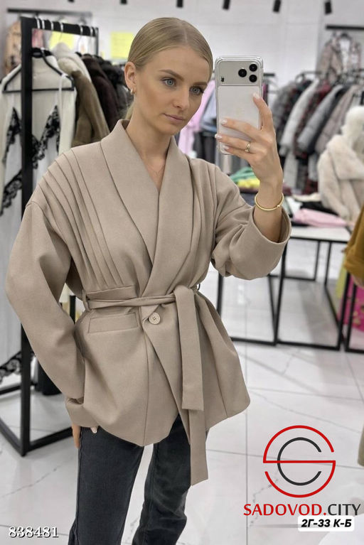 Пиджак женский с поясом - Bruno фото 3