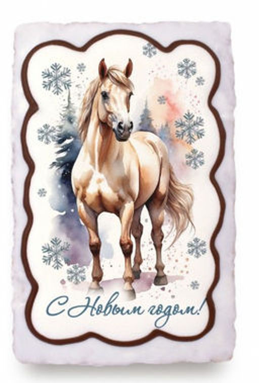 В наличии Расписной пряник "С Новым годом" (в ассортименте) 130 гр