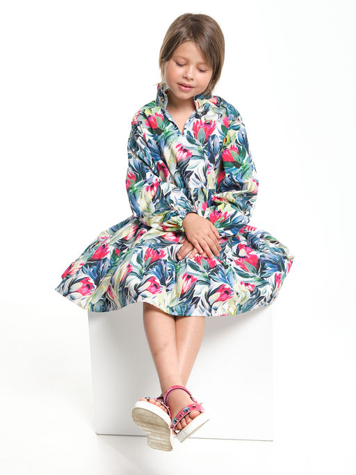 Платье нарядное хлопковое UD 7933 цветы Протея - Mini maxi фото 11