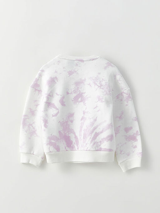 Bisiklet Yaka BT21 Bask?l? Uzun Kollu K?z ?ocuk Sweatshirt - Waikiki фото 3