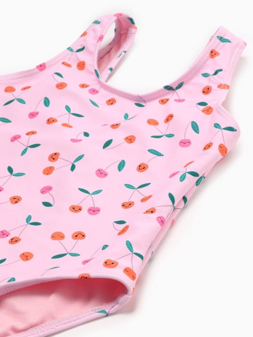 Купальник для девочки слитный KAFTAN «Вишни», розовый, размер 32 (110-116 см)