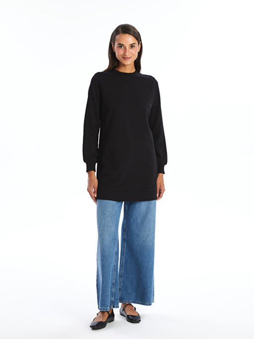 Bisiklet Yaka Kad?n Sweatshirt Tunik