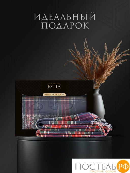 Плед Estia ВИЛЬЯМ син/красн/зел 70% шерсть мериноса/30% акрил, 950 гр/м2  фото 9