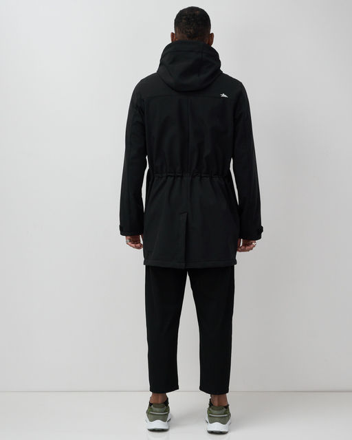Парка спортивная мужская с капюшоном softshell черного цвета 9565Ch - Mtforce фото 5