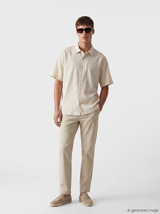 Брюки Slim Fit мужские из габардина