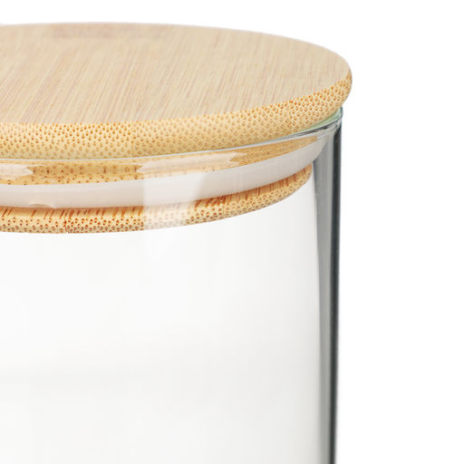 Банка для хранения 700мл, 15*8,5см, стекло, бамбук VETTA ЭКО Эллипс арт. 828-319 - Полимербыт фото 2