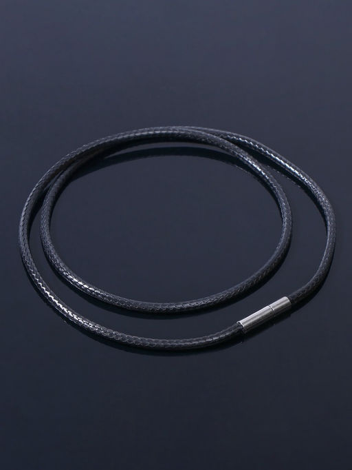 Цена за 10 шт. Корейская вощёная нить, 55 см, d=3 мм, чёрная