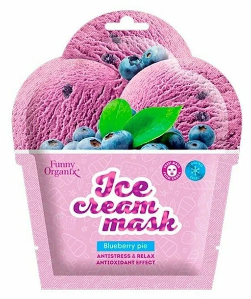 А.Т.Funny Organix Маска-Мороженое охлажд.д/лица Blueberry Pie "Прохладный релакс" 22гр