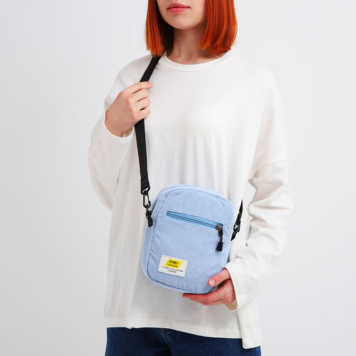 Сумка молодёжная на молнии, цвет голубой - Simaland фото 2
