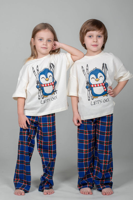 Пижама детская (футболка+брюки) 09122 - Be friends фото 3
