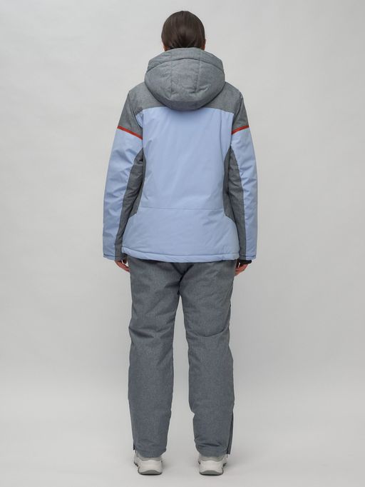 Горнолыжный костюм женский большого размера фиолетового цвета 02272-3F